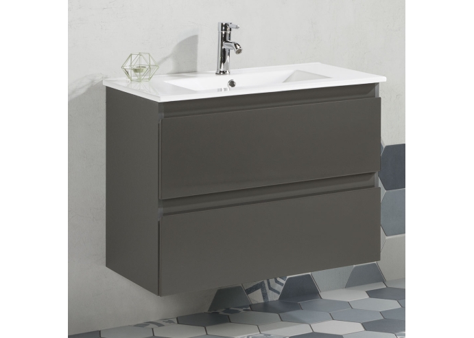 CJTO METROPOLIS 80 GRIS C/ESP Y LAV