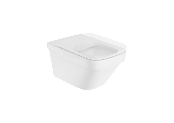 Taza Roca Rimless suspendida con fijaciones ocultas. Incluye juego de fijación. Compatible con 
sistemas de Instalación Roca Du