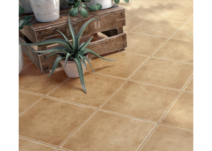 Maroma Beige pavimento gres de pasta roja con acabado rústico mate. Formato  33,3x33,3.
 