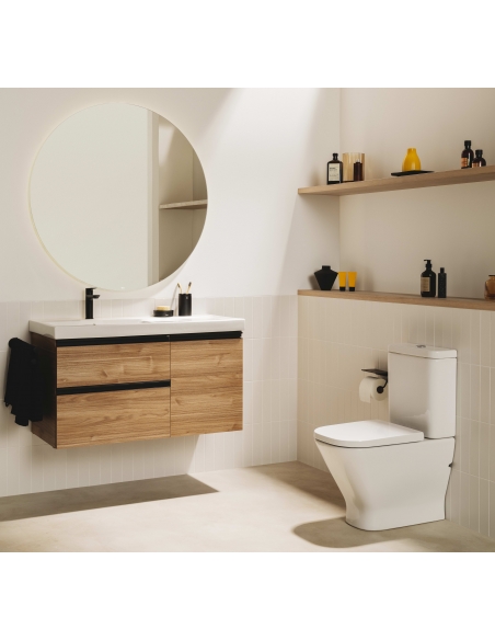 Conjunto The Gap Square Compacto Rimless - Tapa y Asiento con Caída Amortiguada