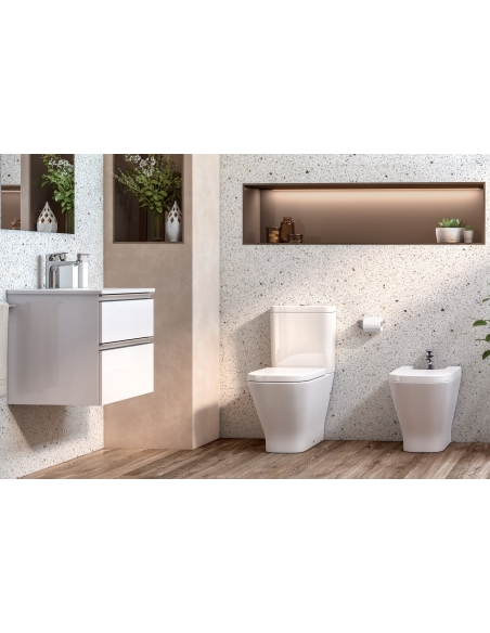 Conjunto The Gap Square Compacto Rimless - Tapa y Asiento Normal