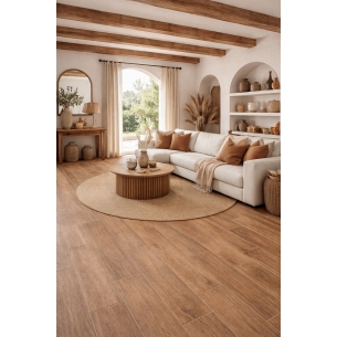 Madera castaño pavimento de gres pasta roja esmaltado acabado mate imitación madera, formato 20x60 2